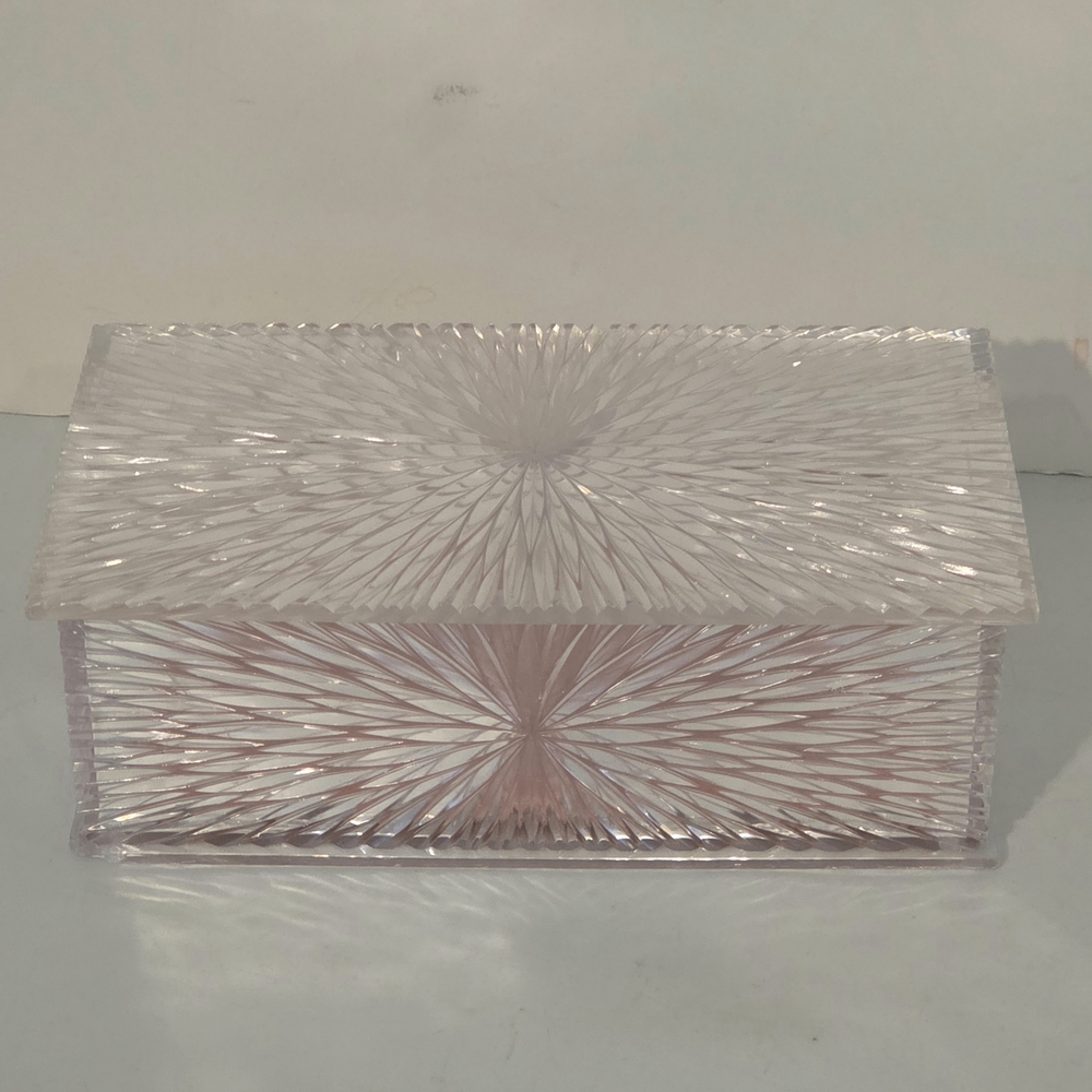 Vintage Mid-Century Modern Celebrity Lucite Starburst Jewelry/Trinket Box
